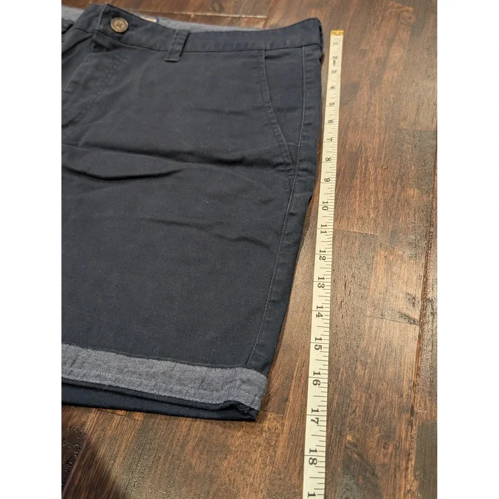 Flag & Anthem Shorts Womens 36 Navy Blue Casual‎ Chino Cuffed Cotton Dry Goods - Picture 10 of 10